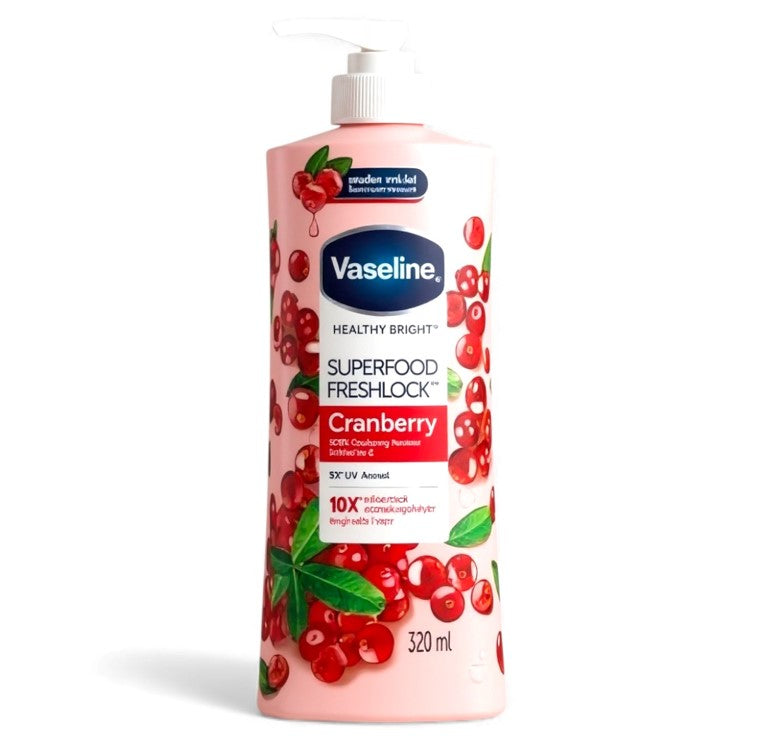 Vaseline Healthy Bright Superfood Freshlock with Cranberry Essence & Vitamin C 320ml