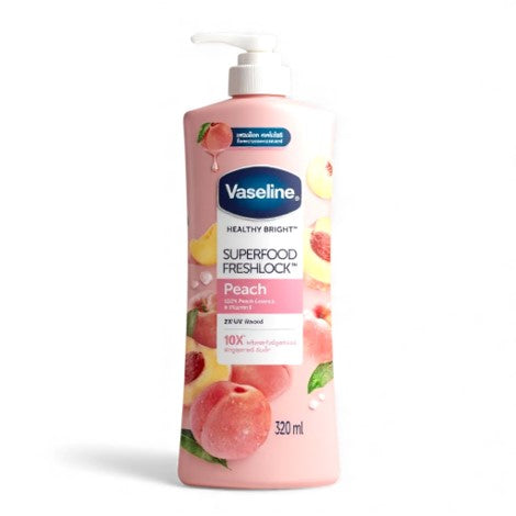 Vaseline Healthy Bright Superfood Freshlock with Peach Essence & Vitamin E 320ml