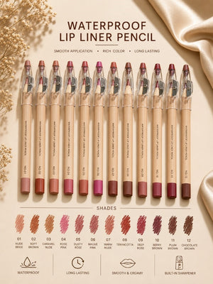 Waterproof Lip Liner with Sharpener