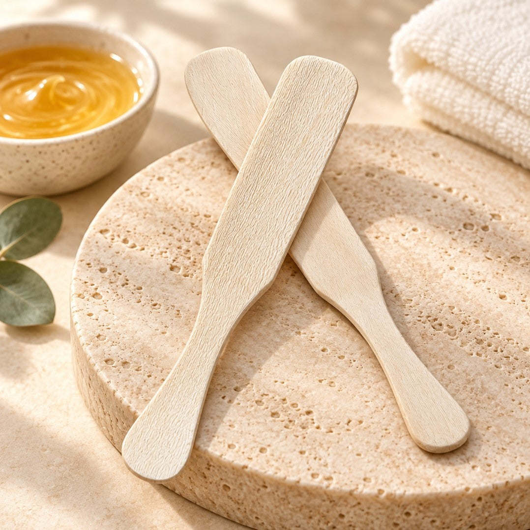 Waxing Spatula – Natural Wooden Wax Applicator