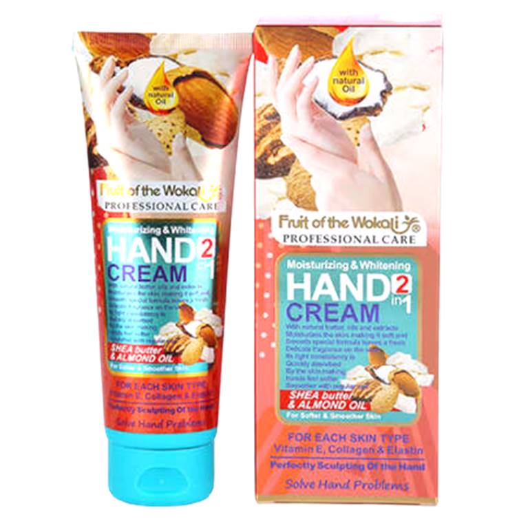 Wokali Moisturizing & Whitening Hand Cream Shea Butter & Almond Oil 130ml