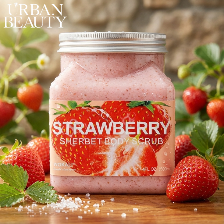 Wokali Strawberry Body Scrub