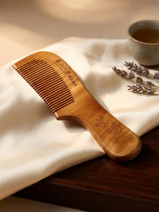Wooden Hair Comb for Curly Hair Anti Frizz