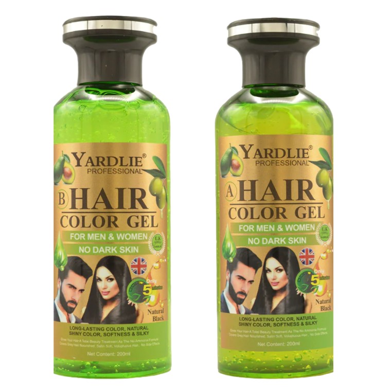 Yardlie Hair Color Gel Natural Black 400ml (200ml X 2)