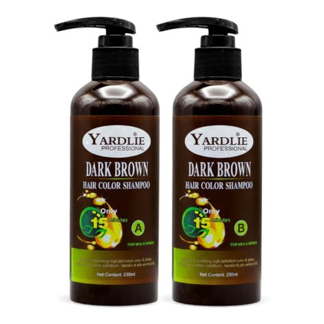 Yardlie Dark Brown Hair Color Shampoo 460ml (230ml X 2)