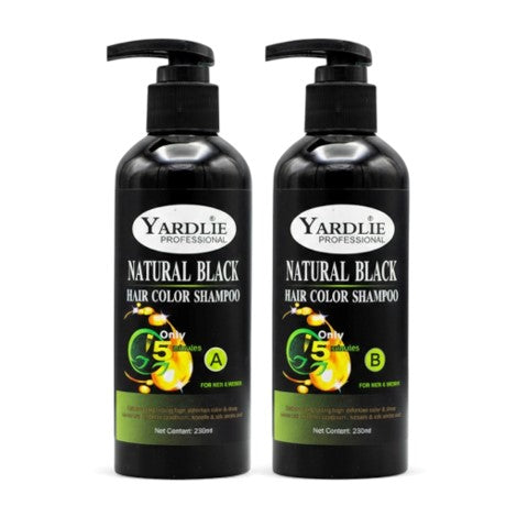 Yardlie Natural Black Hair Color Shampoo 460ml (230ml X 2)