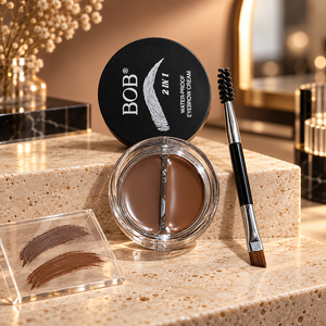 BOB 2-in-1 waterproof eyebrow cream with dual-ended brush