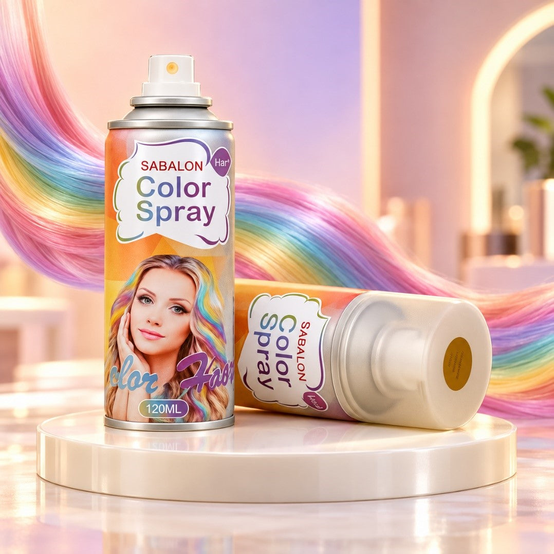 Sabalon hair color spray 120ml cans with rainbow hair