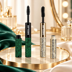 All-in-one volume and length mascara with precision and volume wands