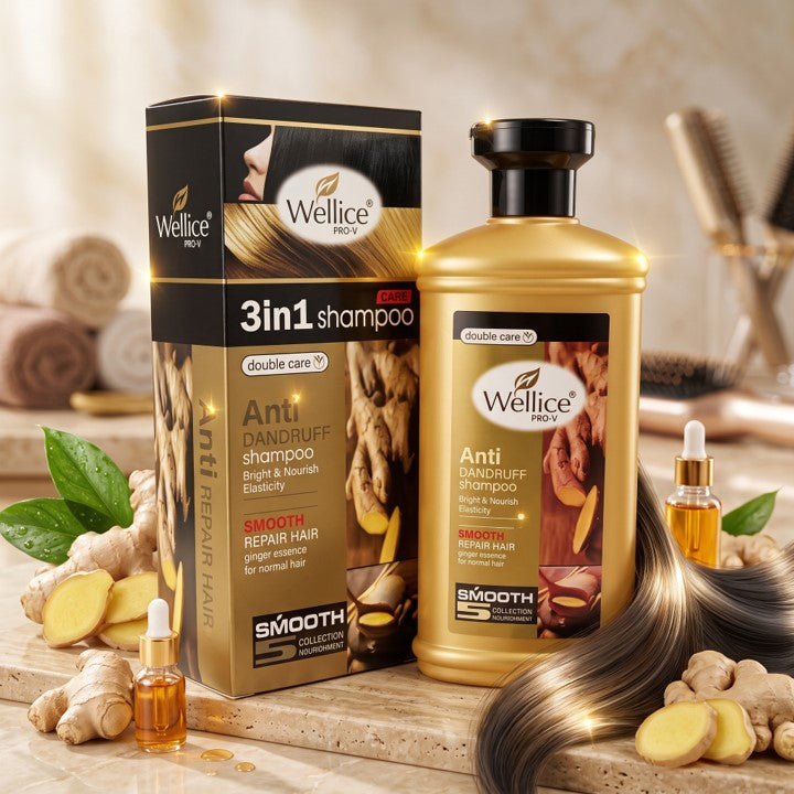 Wellice Pro-V 3 in 1 Anti Dandruff Ginger Shampoo 400ml