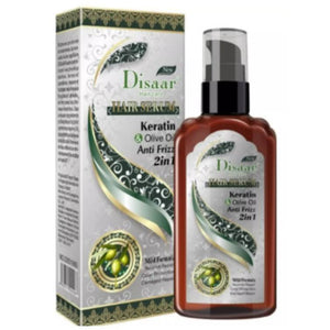 Argan Oil Keratin Olive Oil Nourish Repair Anti Frizz 2 IN 1 Hair Serum 120ml