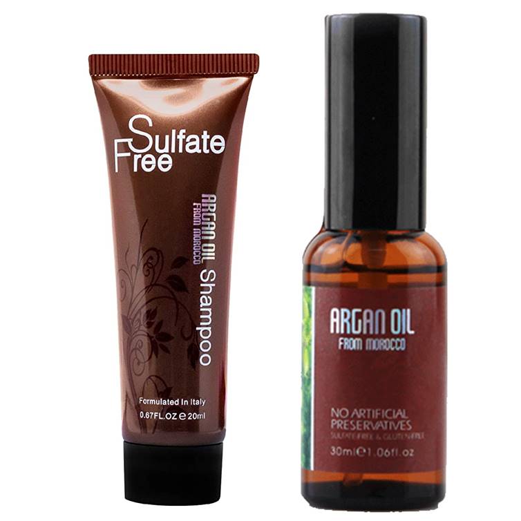 Argan Oil Sulfate Free Shampoo 20ml & Argan Oil Organic 30ml Bundle