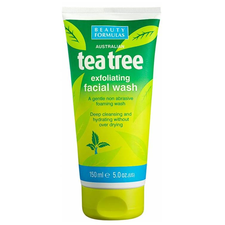 Beauty Formulas Tea Tree Exfoliating Facial Wash 150ml