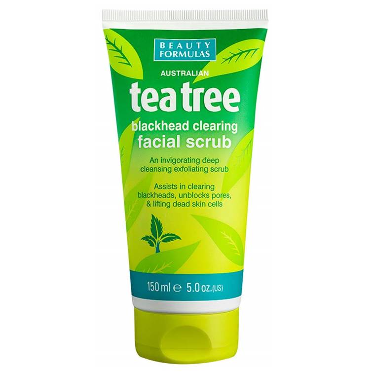 Beauty Formulas Tea Tree Blackhead Clearing Scrub 150ml