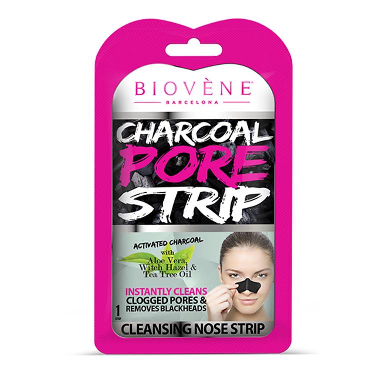 Biovene Charcoal Pore Strip with Aloe Vera, Hazel & Tea Tree