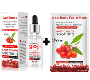 Disaar Goji Berry Hyaluronic Acid Facial Serum & Mask Bundle