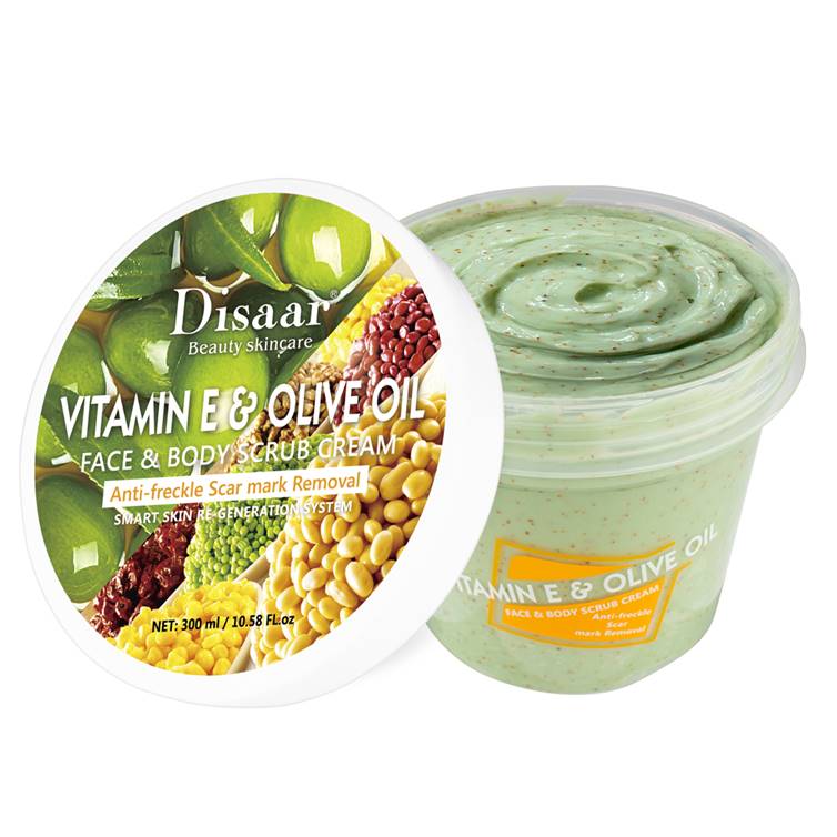 Disaar Vitamin E & Olive Oil Face & Body Scrub Cream 300ml