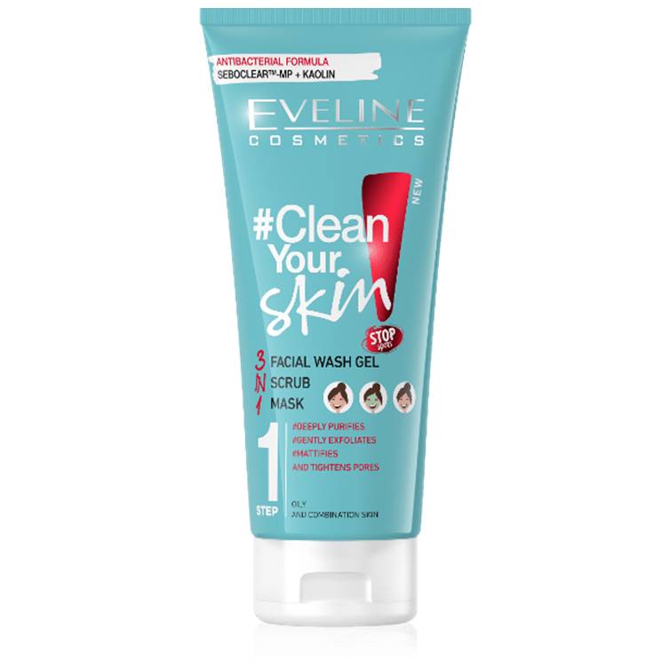 Eveline Clean Your Skin Faisal Mask Gel Step 1 200ml