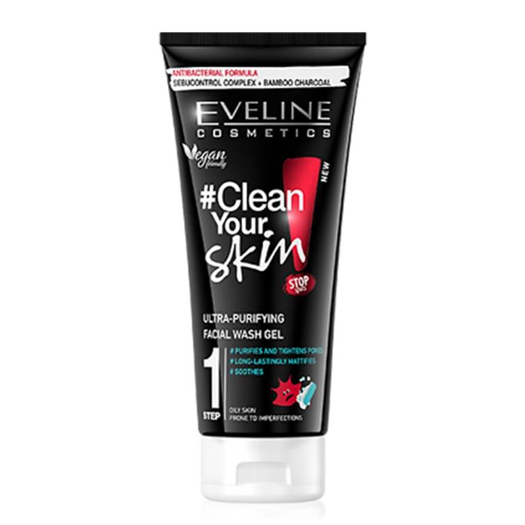Eveline Clean Your Skin STEP 1 Ultra Purifying Facial Wash Gel 200ML