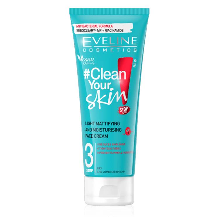 Eveline Clean Your Skin Step 3 Light Mattifying & Moisturizing Face Cream 75ml
