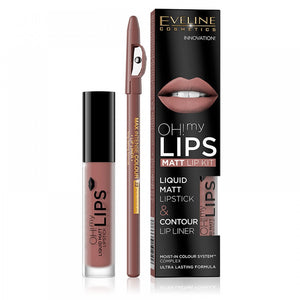 Eveline OH! My Lips Matt Lip Kit - 02 Milky Chocolate