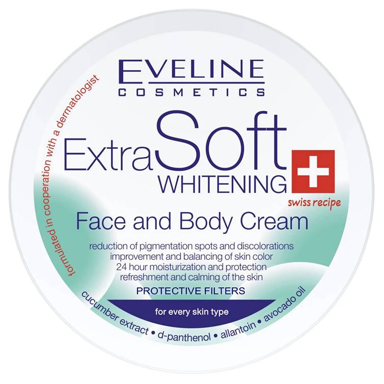 Eveline Extra Soft Whitening Face And Body Cream 200ml
