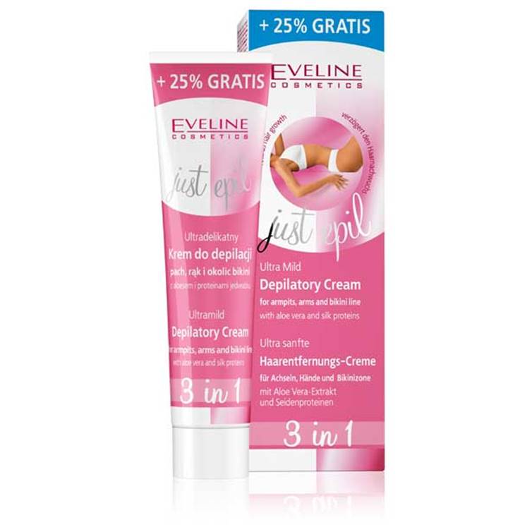 Eveline Just Epil 3in1 Ultra Mild for Armpits, Arms & Bikini Line 125ml