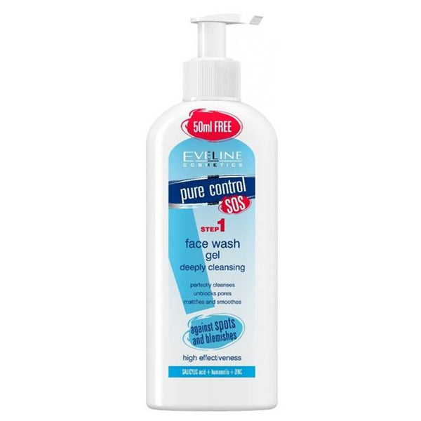 Eveline Pure Control Face Wash Gel Deep Cleansing 200ml Urban Beauty