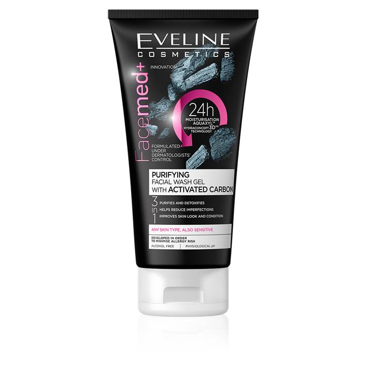 Eveline Purifying Face Wash Gel With Activated Carbon