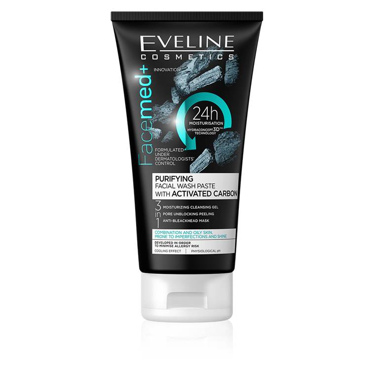 Eveline Purifying Facial Wash Paste With Activated Carbon 150ml