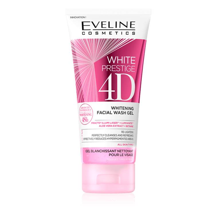 Eveline White Prestige 4D Whitening Facial Wash Gel 100ml
