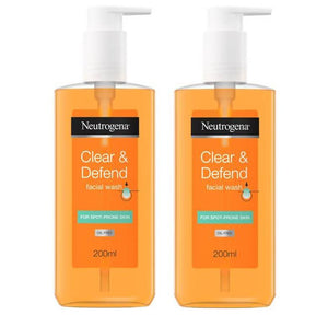 Neutrogena Clear & Defend Facial Wash 200ml Bundle