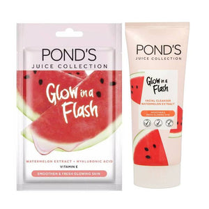 Pond's Glow in Flash Facial Cleanser and Facial Sheet Mask Bundle