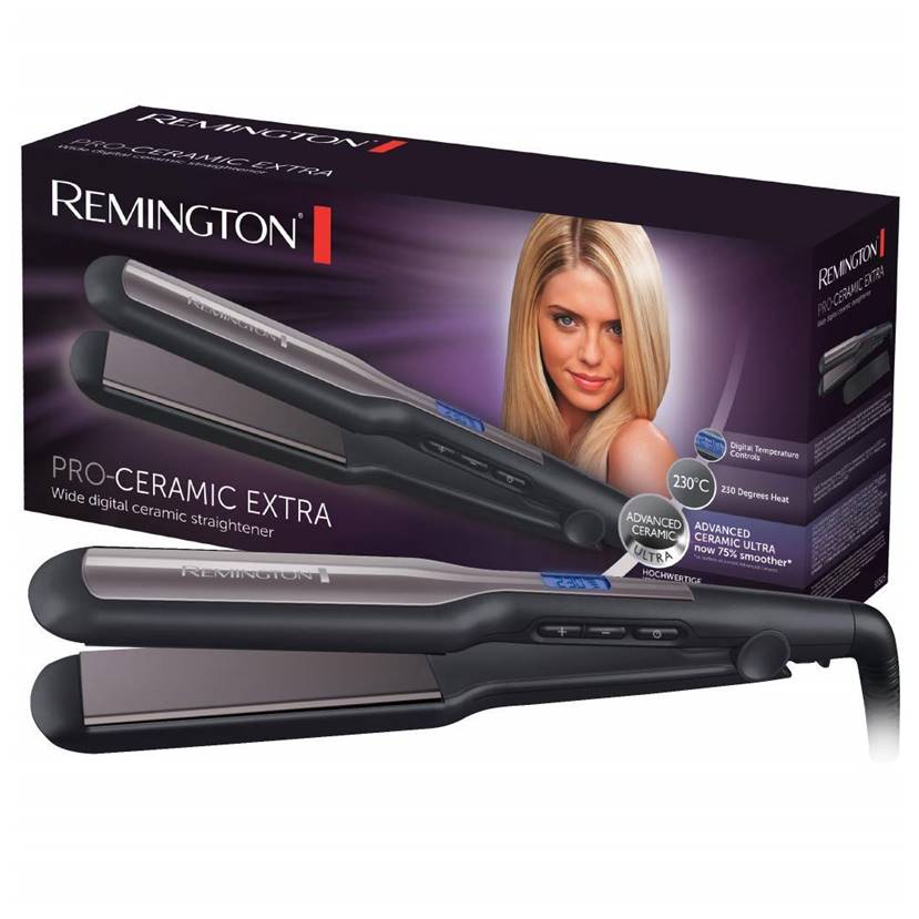 Remington Straight Extra Wide Plates Advanced Ceramic Hair Straightener S5525