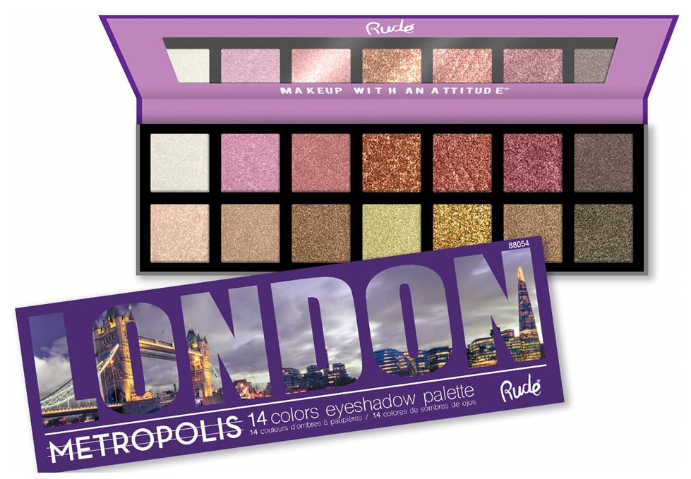 Rude Metropolis 14 Color Eyeshadow Palette - London