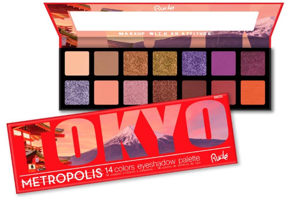 Rude Metropolis 14 Color Eyeshadow Palette - Tokyo