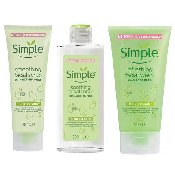Simple Kind to Skin Refreshing, Smoothing & Soothing Bundle - Urban Beauty