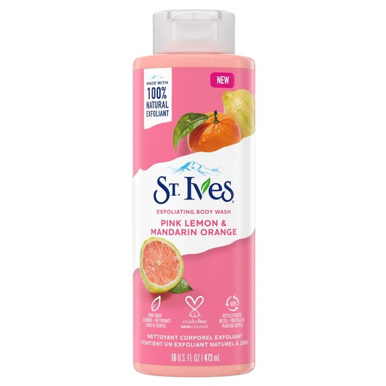 St. Ives Exfoliating Body Wash Pink Lemon & Mandarin Orange 473ml