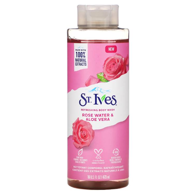 St. Ives Refreshing Body Wash Rose Water & Aloe Vera Cleanser 473ml