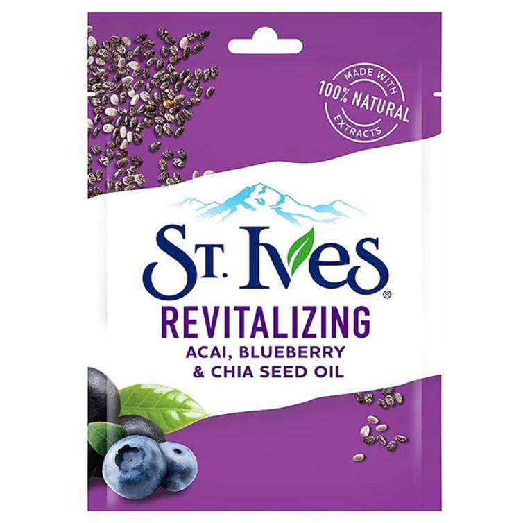 St. Ives Revitalizing Acai, Blueberry & Chia Seed Oil Sheet Mask