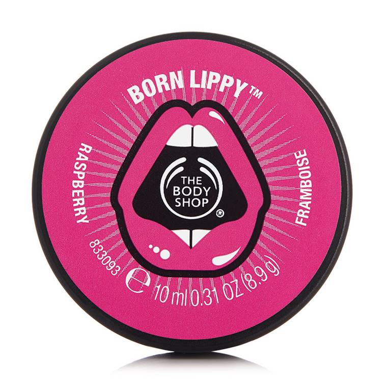 The Body Shop Born Lippy Lip Balm Pot Raspberry