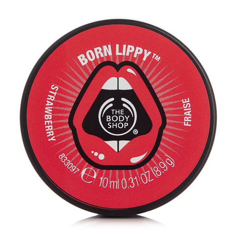 The Body Shop Born Lippy Lip Balm Pot Strawberry